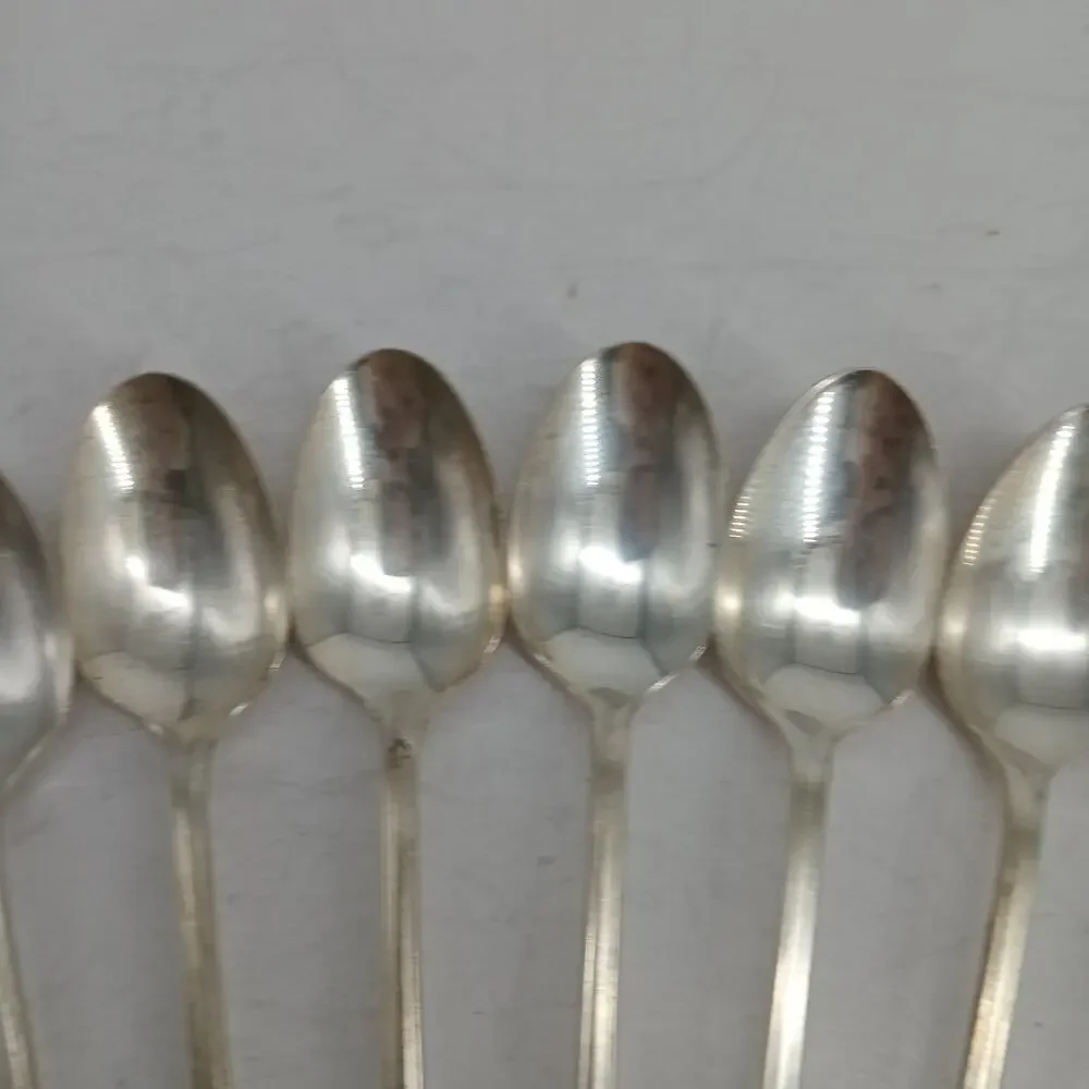 8X LHTsp Harmony House Wallace Serenade Silverplate Long Handled Tea Spoons Vtg